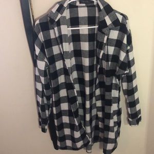 Black and White checkered flannel